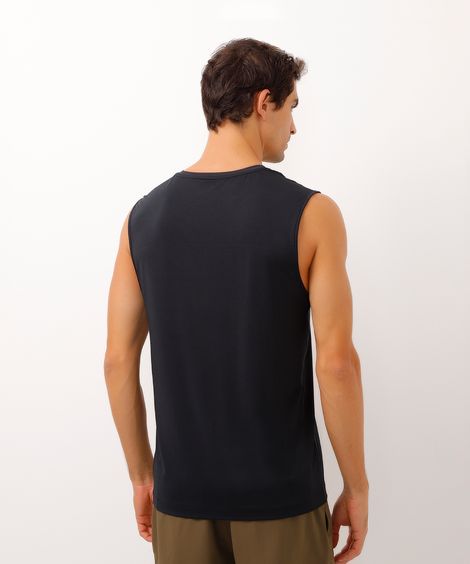 regata esportiva slim com recortes preta