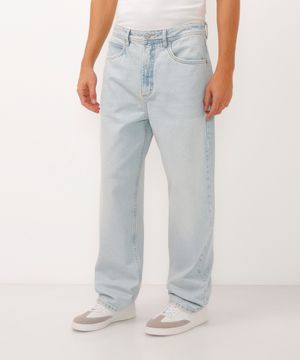 calça baggy jeans azul