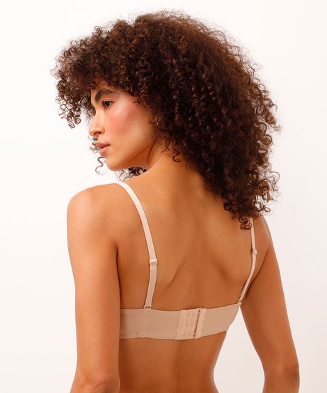 sutiã com bojo alça removível bege