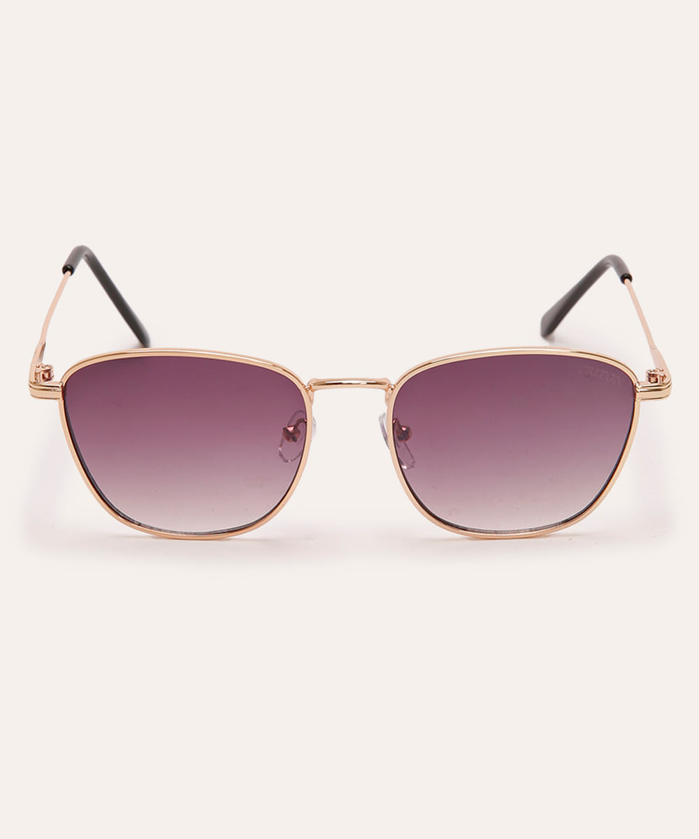 óculos de sol triton quadrado dourado