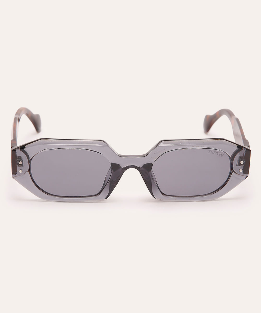óculos de sol triton quadrado cinza