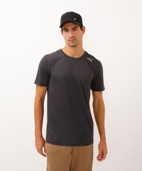camiseta esportiva básica cinza
