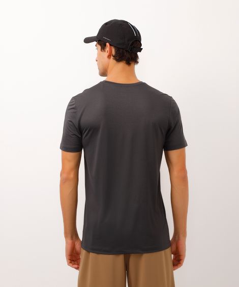 camiseta esportiva básica cinza