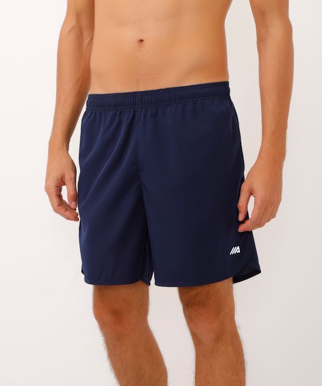short com bolsos esportivo azul marinho