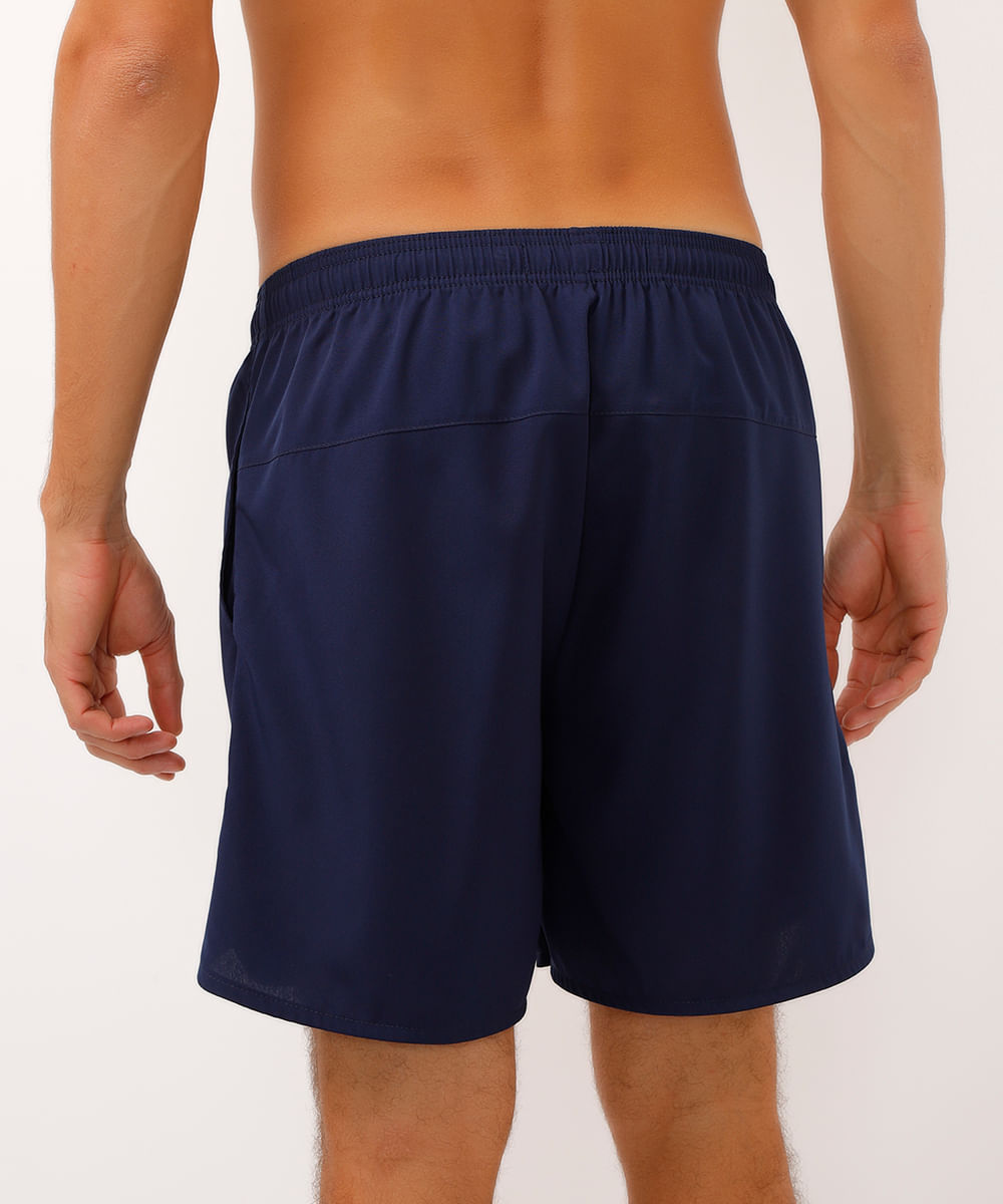 short com bolsos esportivo azul marinho