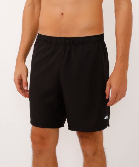 short com bolsos esportivo preto