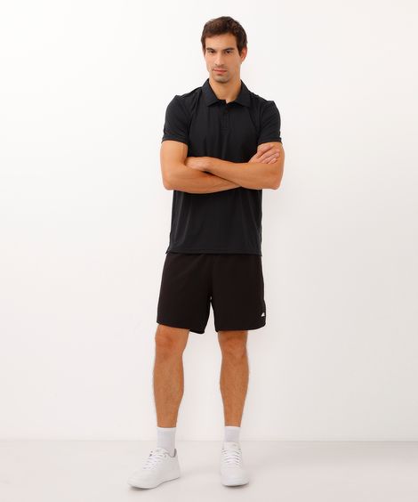 short com bolsos esportivo preto