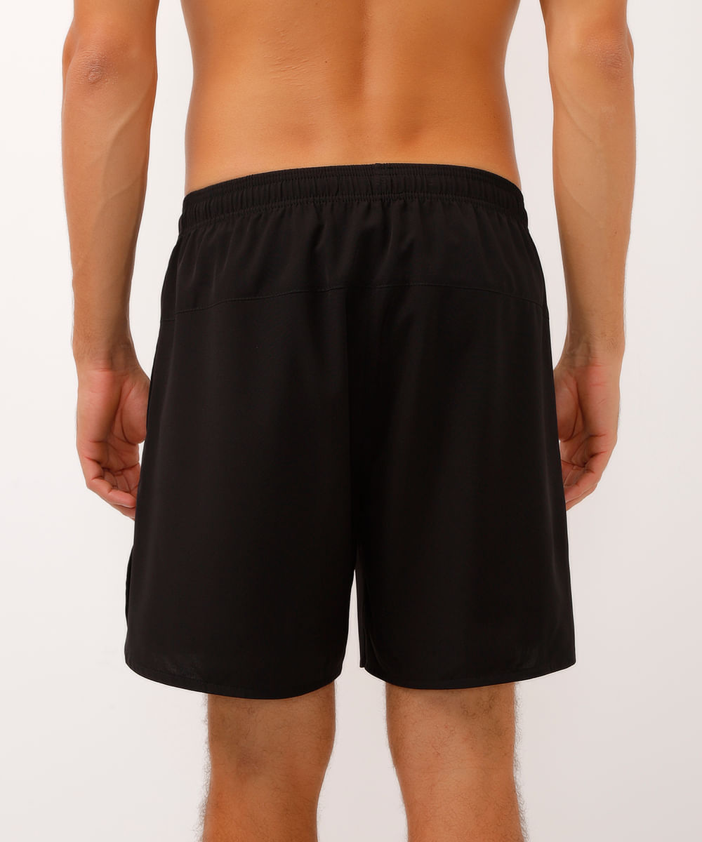 short com bolsos esportivo preto