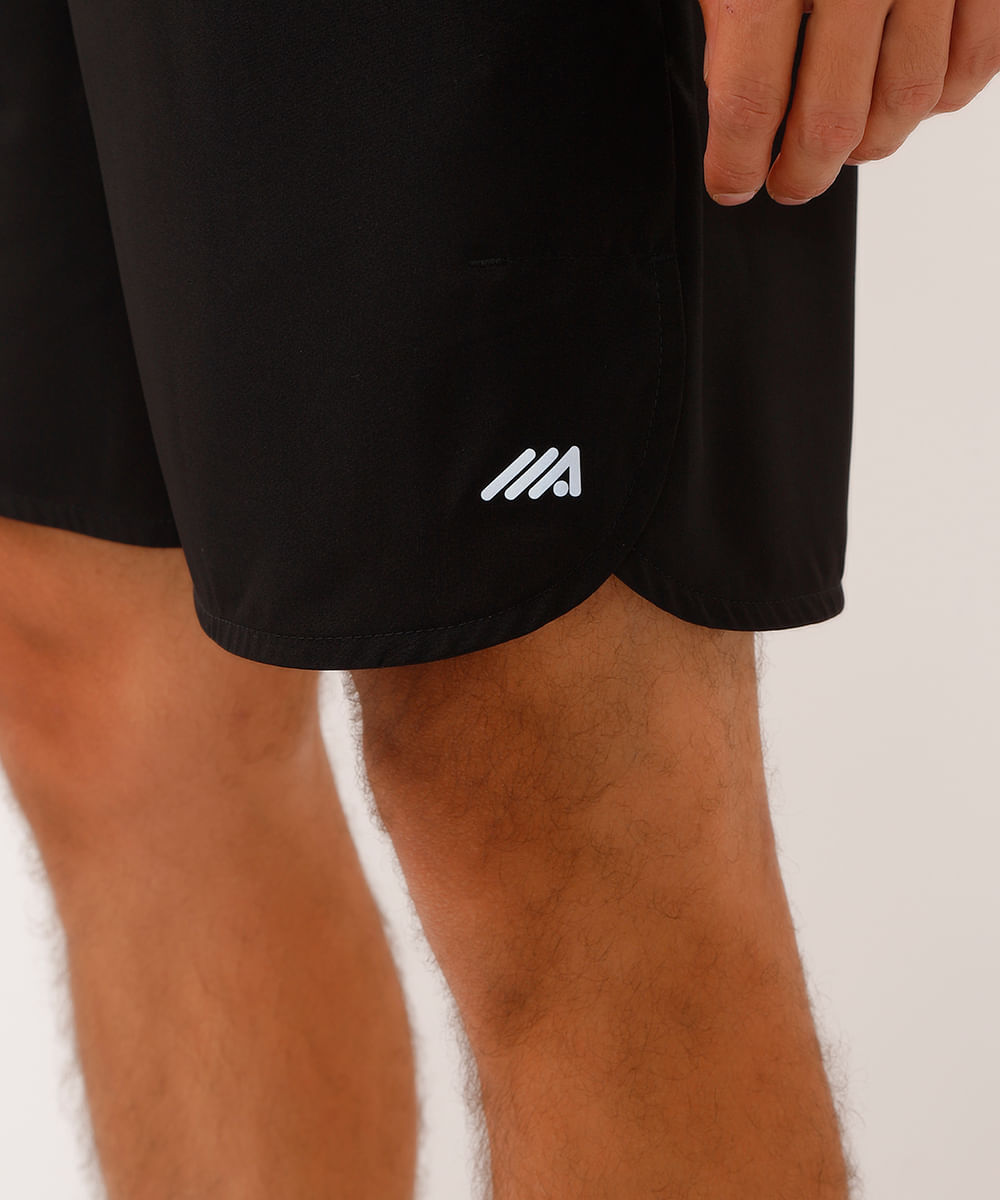short com bolsos esportivo preto