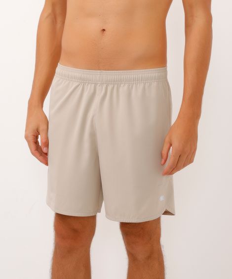 short com bolsos esportivo bege