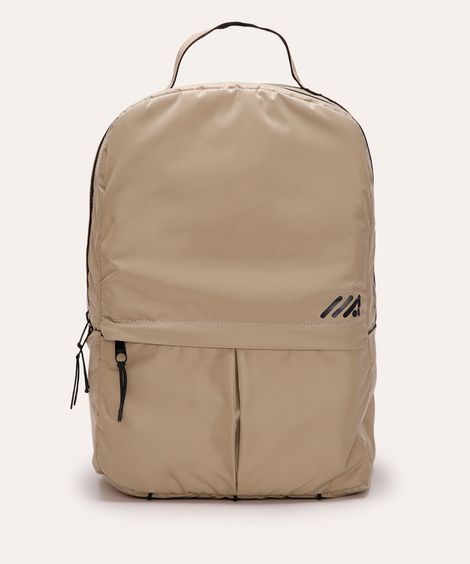 mochila com bolsos esportiva bege