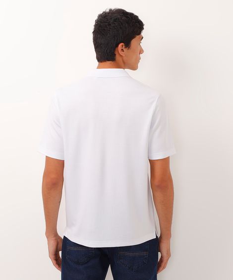 polo comfort de viscose branco