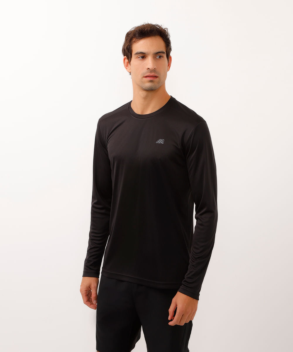 Menor preço em camiseta esportiva ace com proteção uv preto