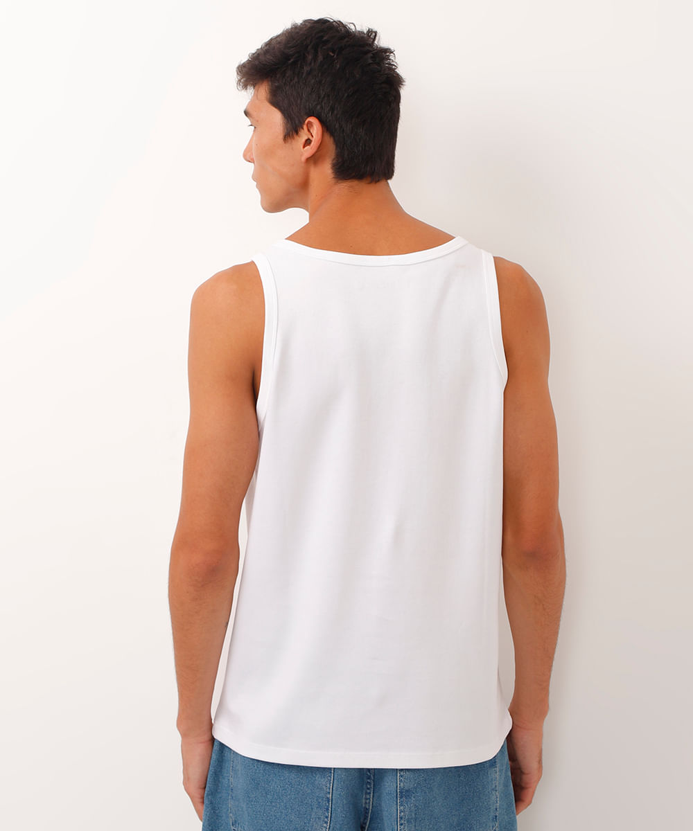 regata de algodão peruano bold branca