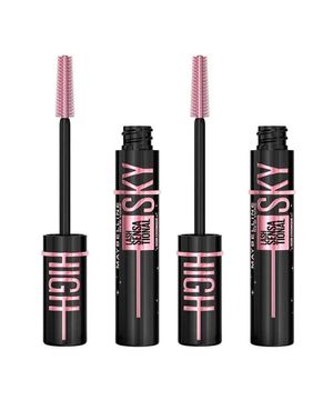 Maybelline NY Lash Sensational Sky High Cosmic Black Máscara de Cílios Lavável Kit com 2 unidades