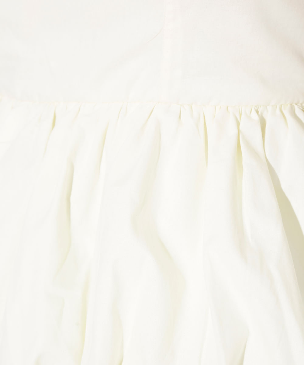 blusa balonê sem alça mindset off white