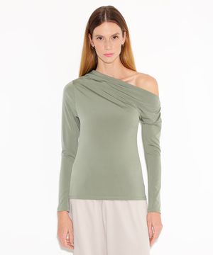 blusa assimétrica mindset verde