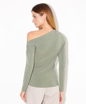 blusa assimétrica mindset verde