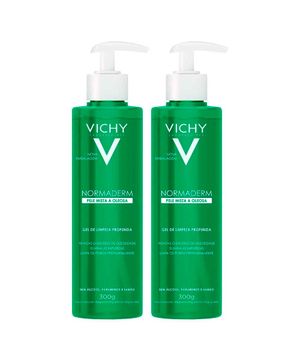 Vichy Normaderm Kit com 2 Unidades – Gel de Limpeza Facial Profunda 300g