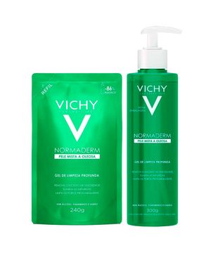 Vichy Normaderm Kit – Gel de Limpeza Facial Profunda 300g + Refil 240g