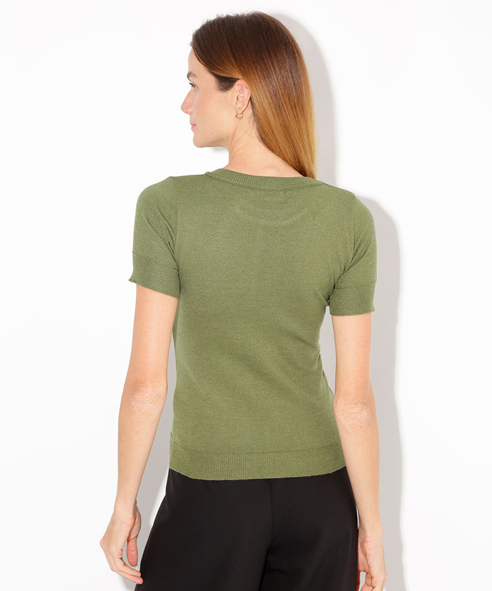 blusa de tricot mindset verde