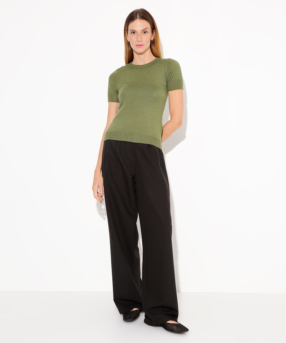 blusa de tricot mindset verde