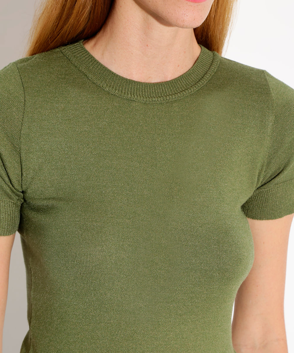 blusa de tricot mindset verde