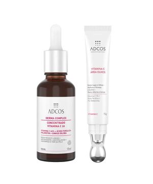 Adcos Derma Complex Kit - Vitamina C para Olhos + Sérum Anti-Idade