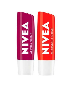 NIVEA Hidratante Labial Shine Kit com 2 unidades