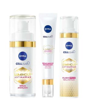 NIVEA Cellular Luminous 630 Kit - Fluido Facial + Sérum + Uniformizador Antiolheiras