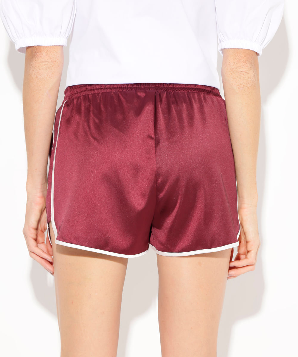 short de cetim mindset vinho