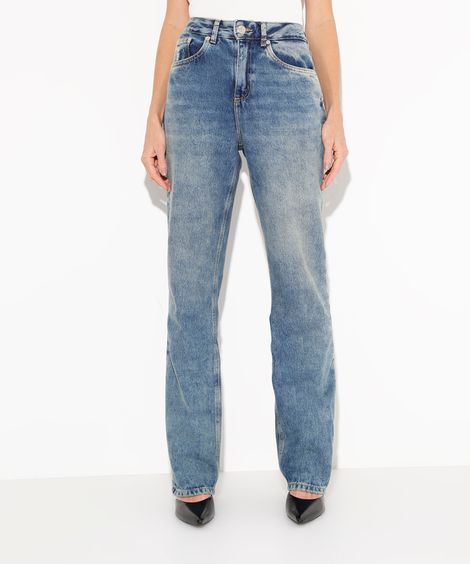 calça jeans reta londres mindset azul escuro
