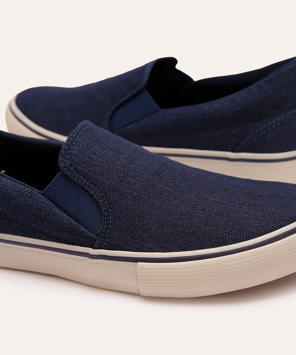 tênis slip on de sarja oneself azul