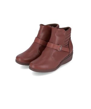 Bota Cano Curto Piccadilly Anabela 117106 Marrom