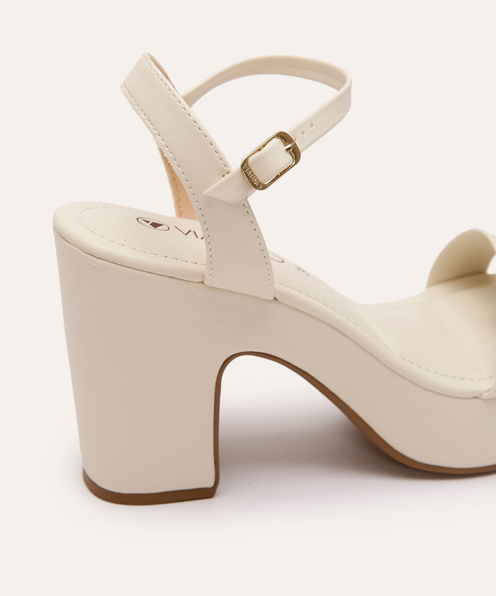 sandália via uno com tiras off white