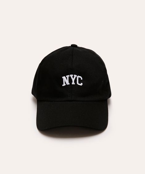 boné de sarja nyc aba curva preto