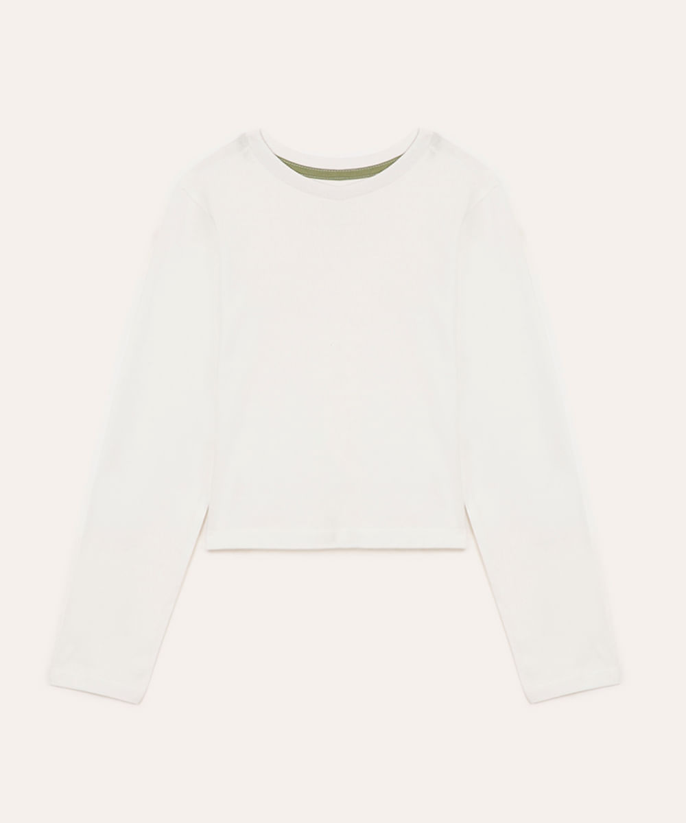 blusa de algodão infantil new york com sobreposição verde