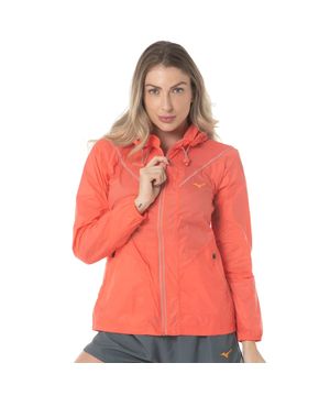 Jaqueta Corta Vento Feminina Mizuno High Coral