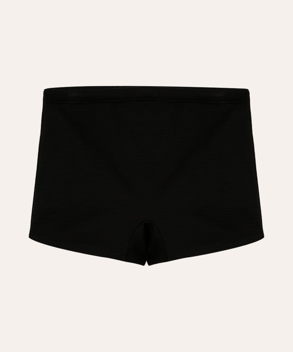 sunga boxer texturizada juvenil preta