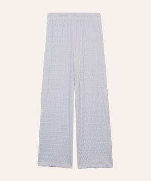 calça infantil de malha texturizada azul