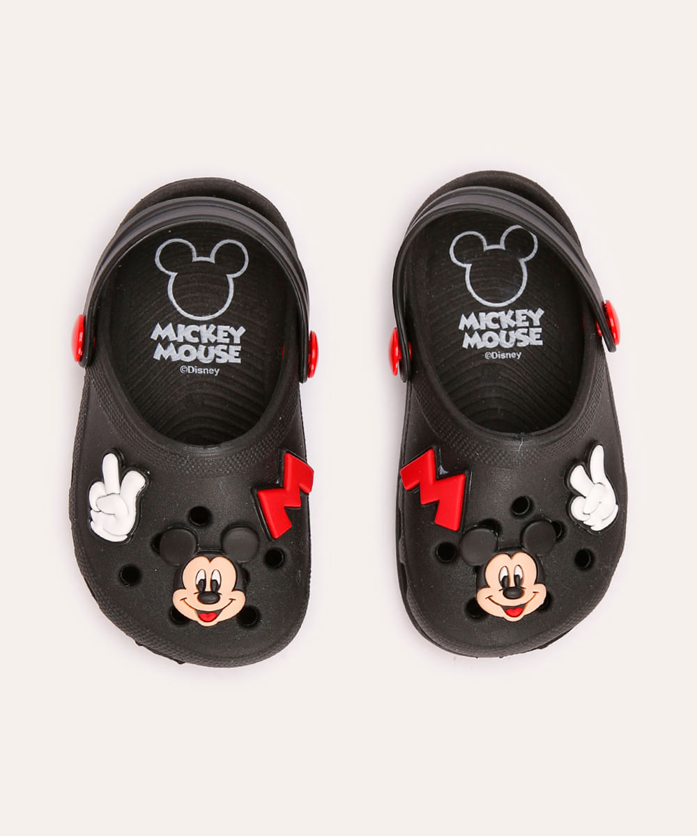 babuche infantil mickey preto