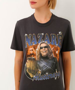 camiseta de algodão nazaré tedesco alucicrazy cinza