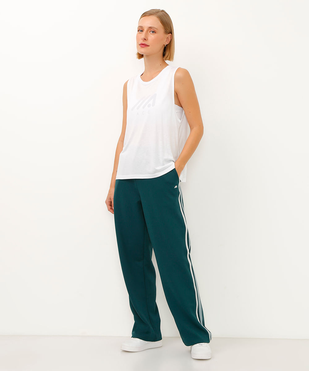 regata esportiva de viscose branca