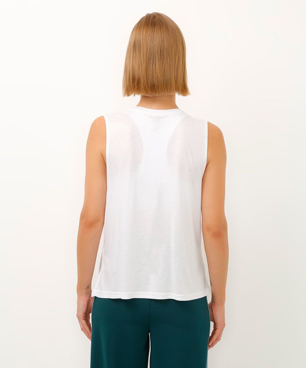 regata esportiva de viscose branca