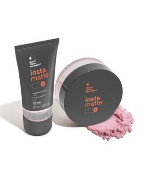 Combo Instamatte: Primer Facial Líquido 20ml + Pó Solto Translúcido Roselelê 10g