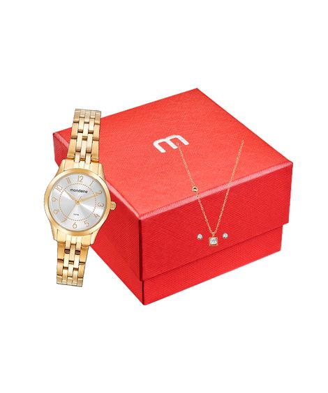 relógio analógico mondaine 32726LPMVDE1KA dourado