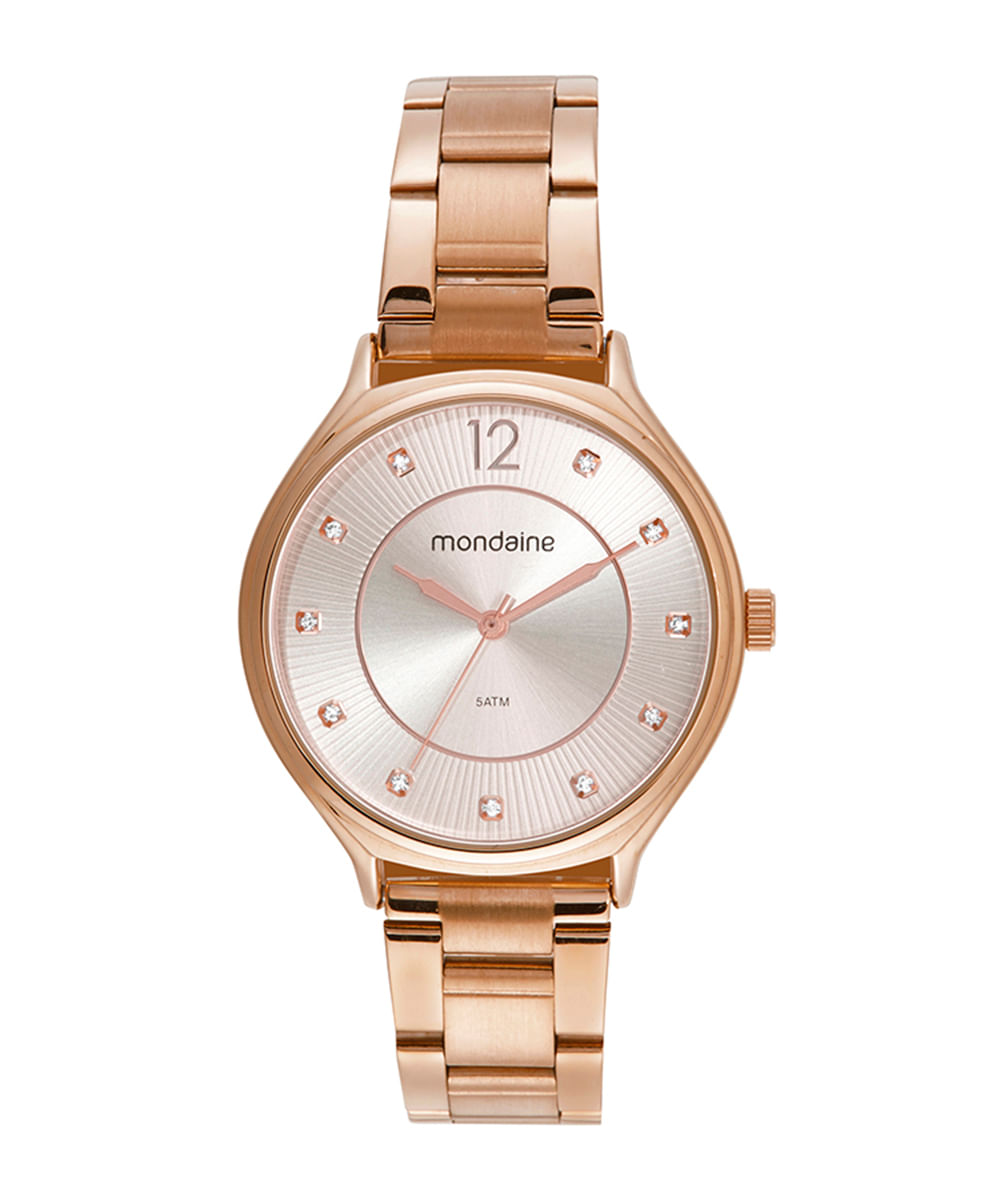 relógio analógico mondaine 32516LPMVRE3KF rosa