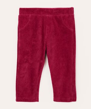 calça de veludo cotelê infantil  vinho