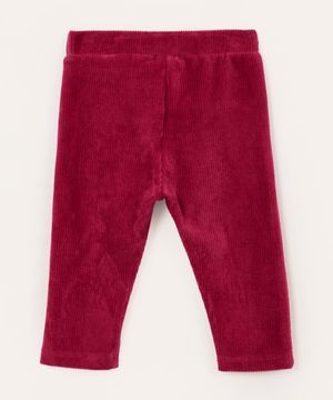 calça de veludo cotelê infantil  vinho