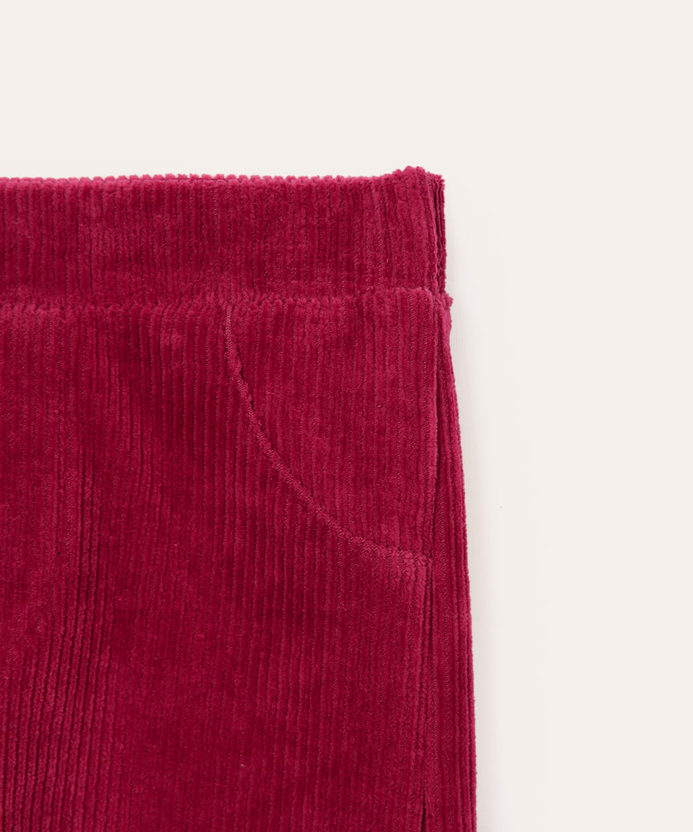 calça de veludo cotelê infantil  vinho